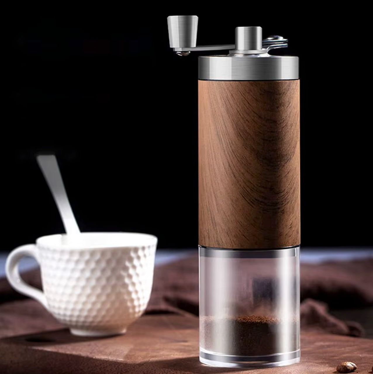 Moulin à café portable inox ou bois