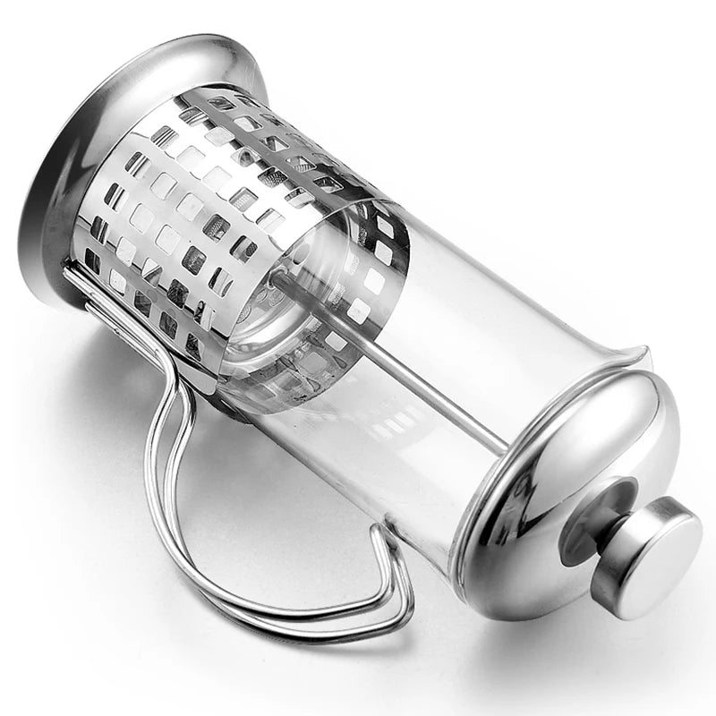 Cafetière à piston à motif verre et inox 350ml