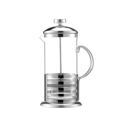 Cafetière à piston à motif verre et inox 350ml