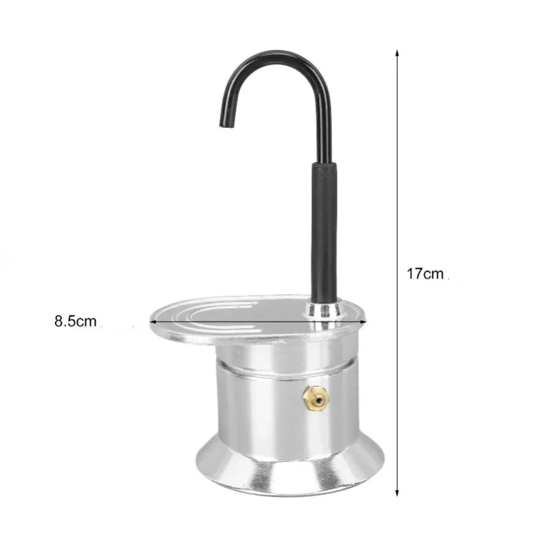 Cafetière italienne aluminium ou noire 50 ml – Espresso authentique