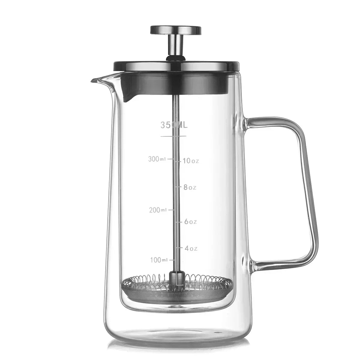 Cafetière à piston en verre double