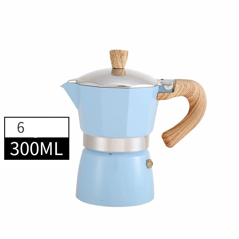 Cafetière Italienne avec manche en bois