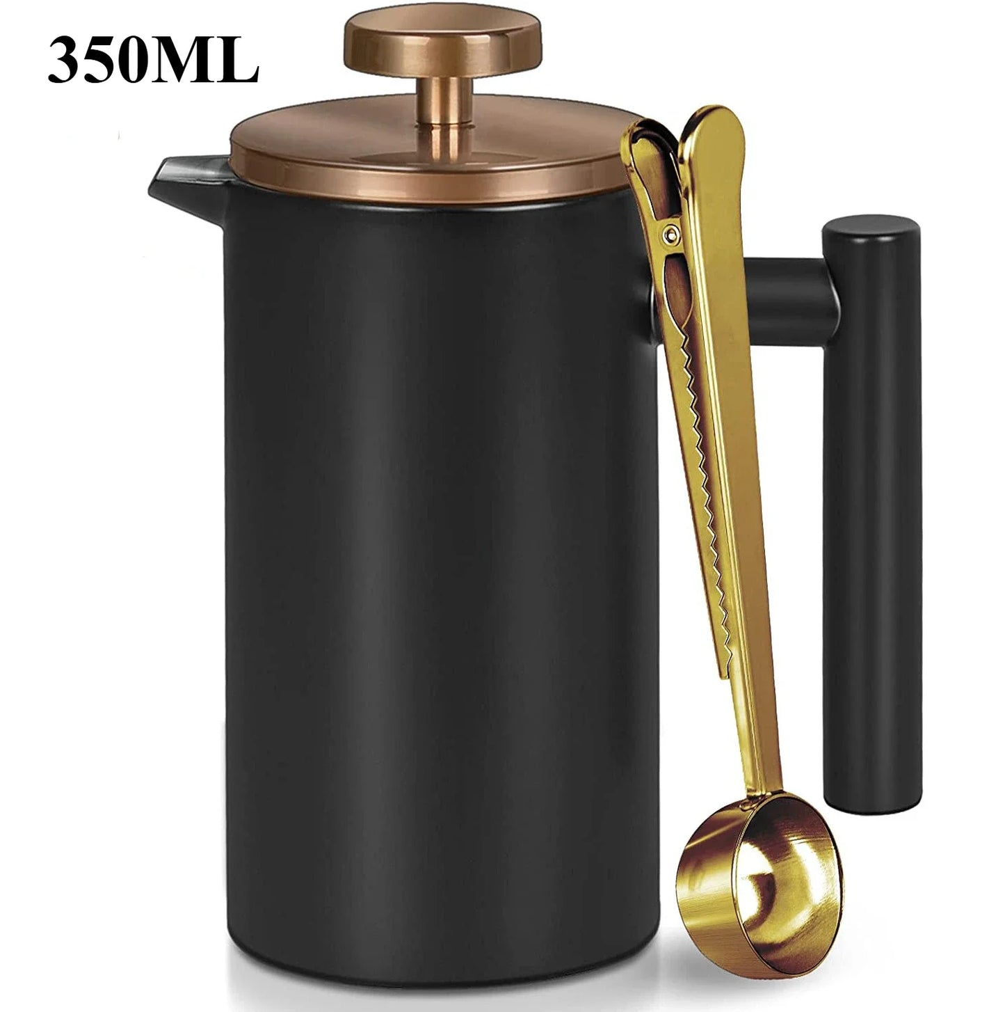 Cafetière à piston double paroi inox