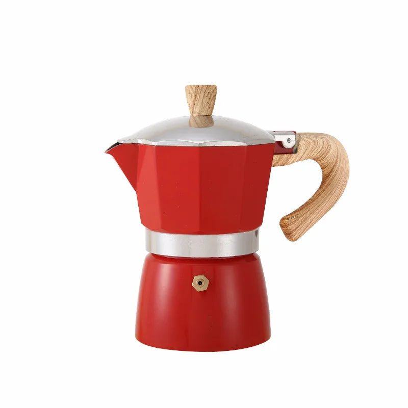 Cafetière Italienne avec manche en bois