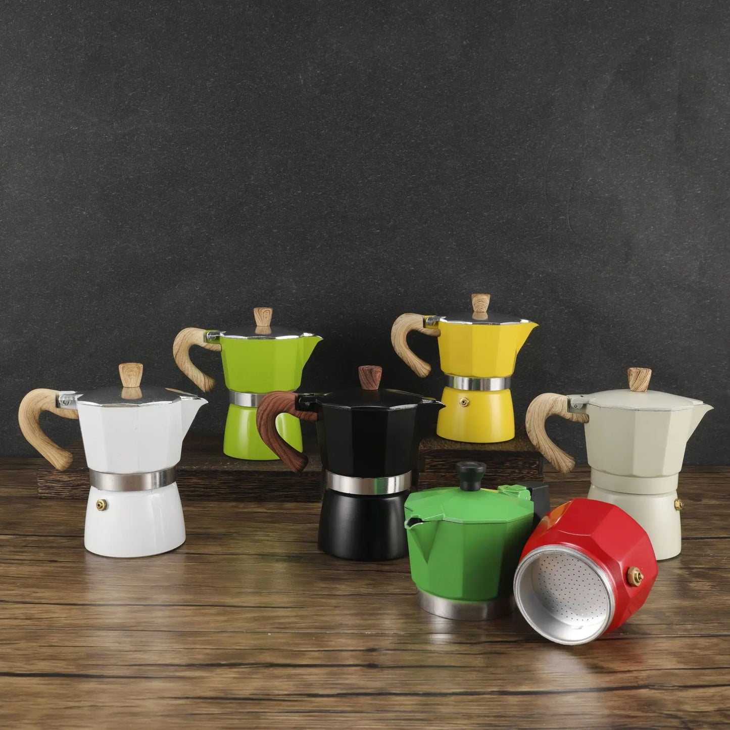 Cafetière italienne "en couleur" 3 tasses