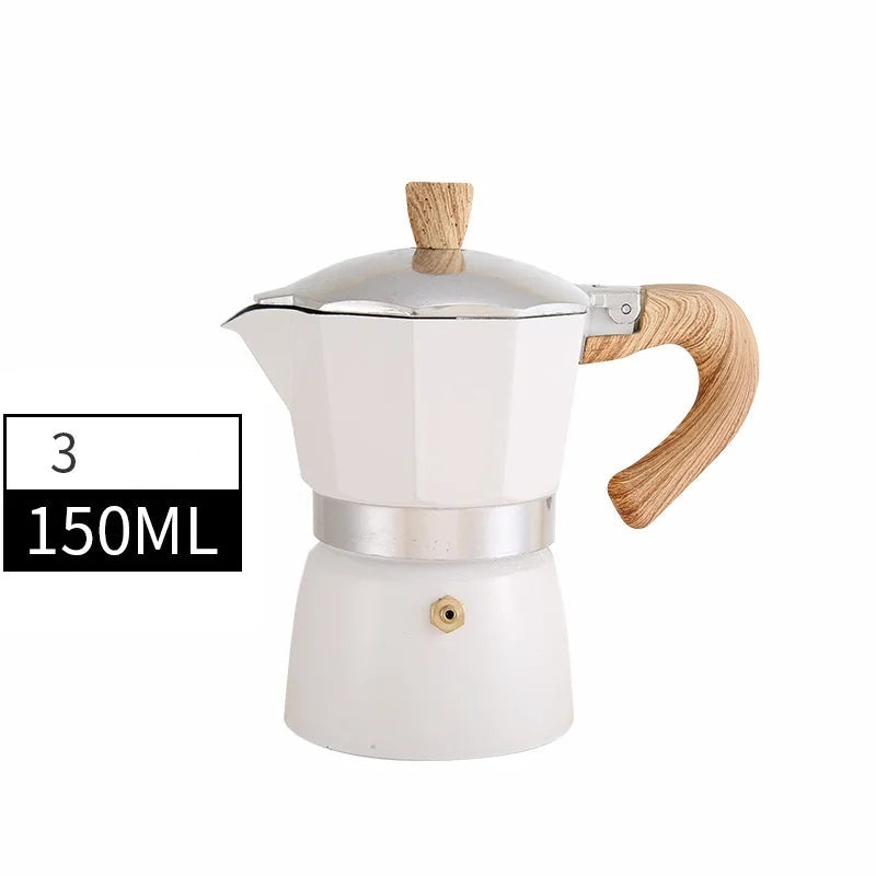 Cafetière Italienne avec manche en bois