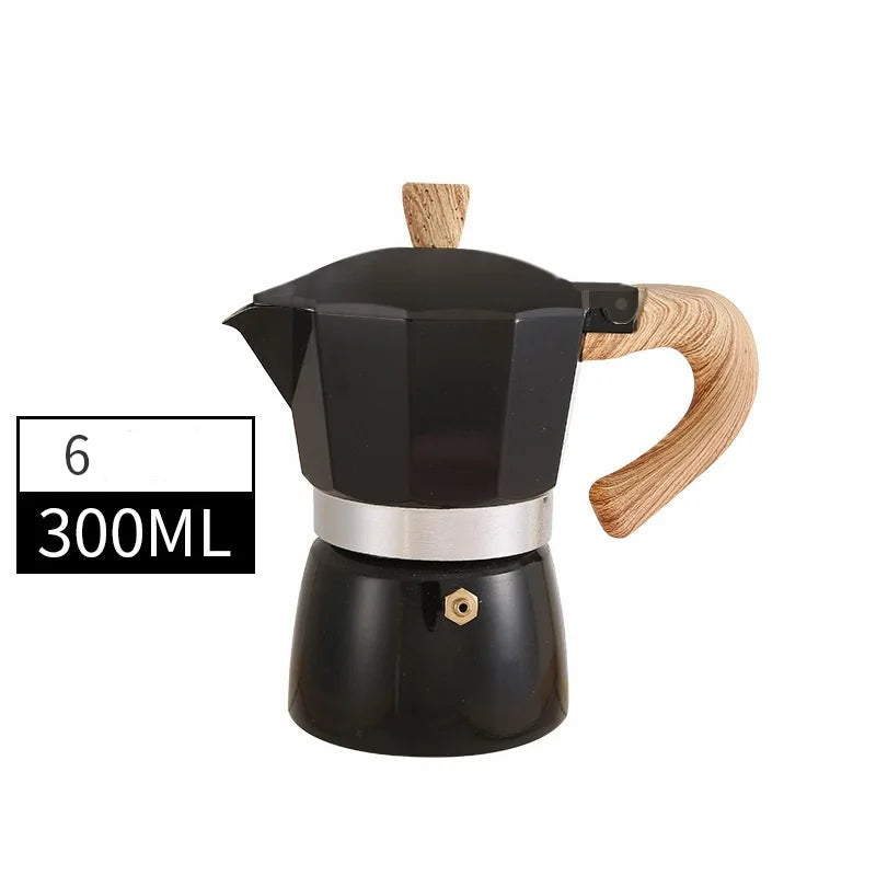 Cafetière Italienne avec manche en bois