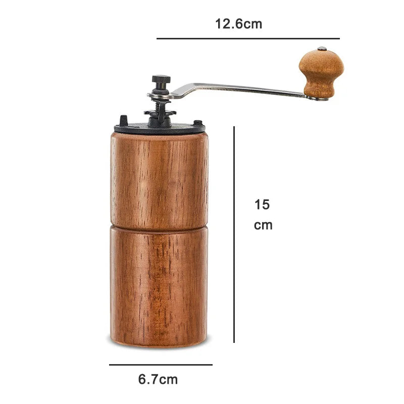Moulin à café en bois avec mouture réglable