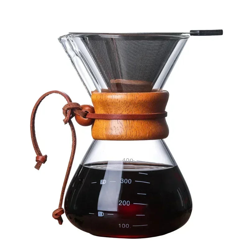 Cafetière en verre avec filtre infusion goutte à goutte