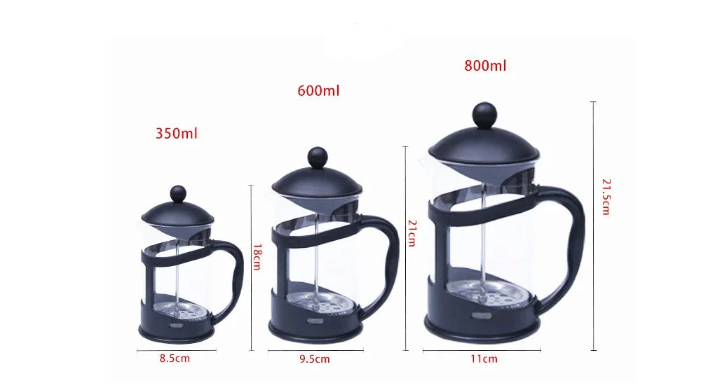 Cafetière "French press" en verre