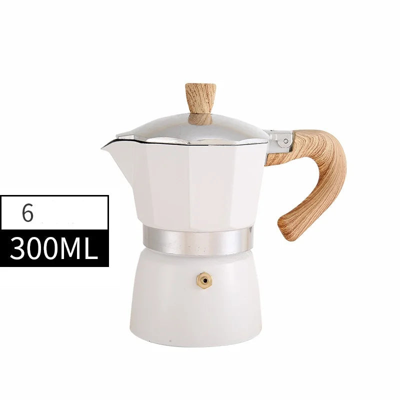 Cafetière Italienne avec manche en bois