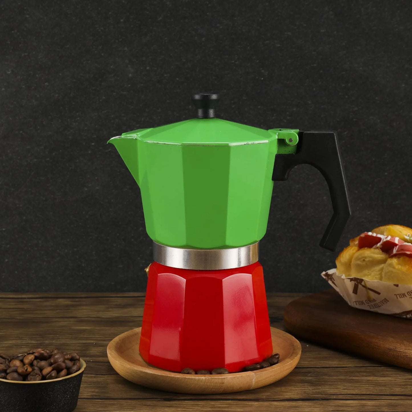 Cafetière italienne "en couleur" 6 tasses
