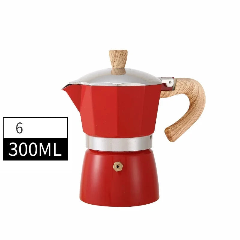Cafetière Italienne avec manche en bois