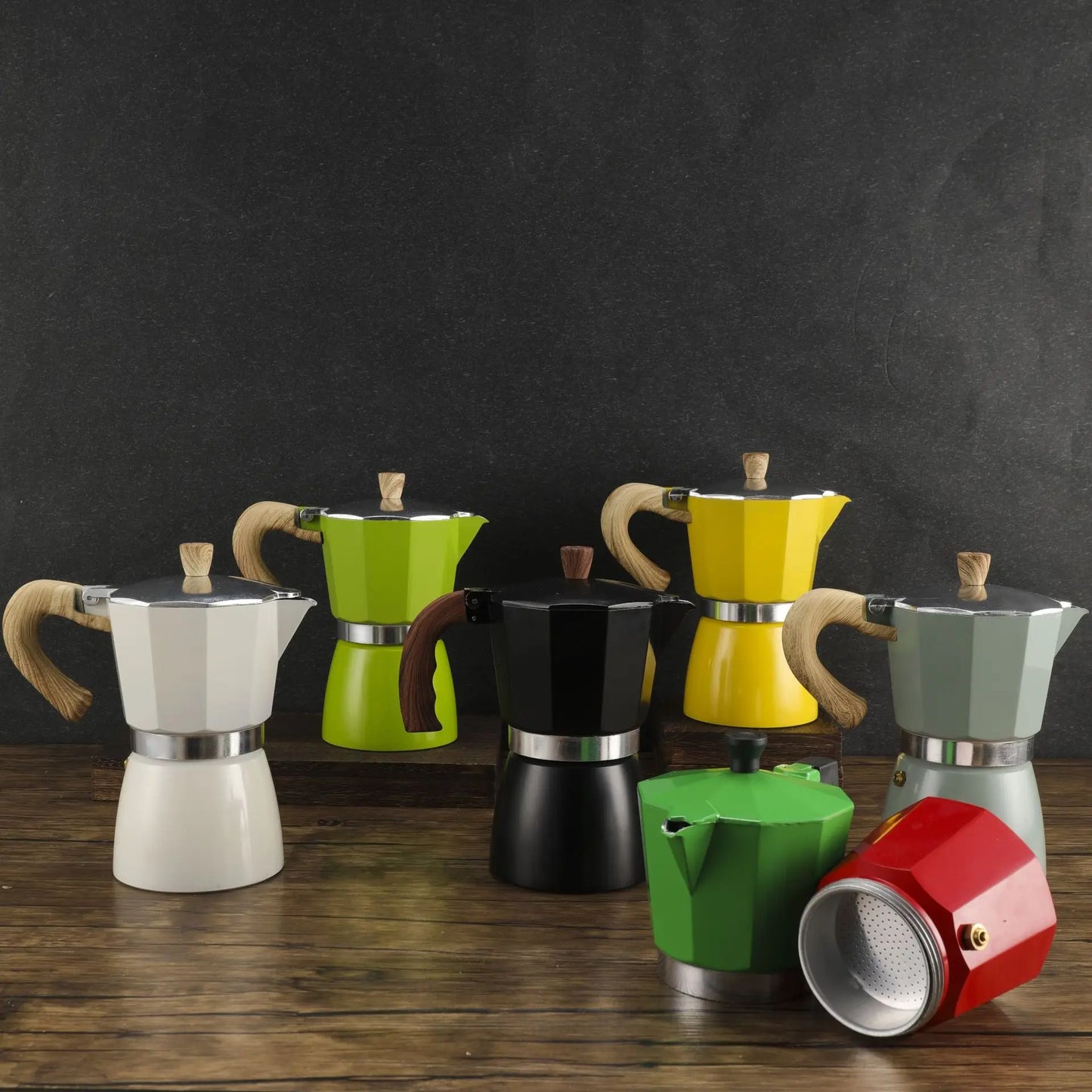 Cafetière italienne "en couleur" 6 tasses