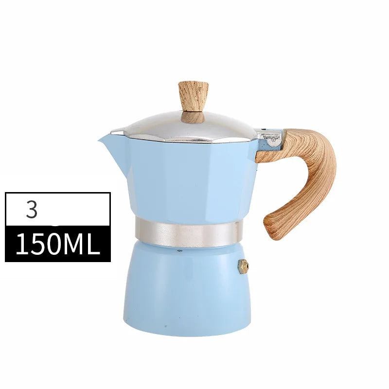 Cafetière Italienne avec manche en bois