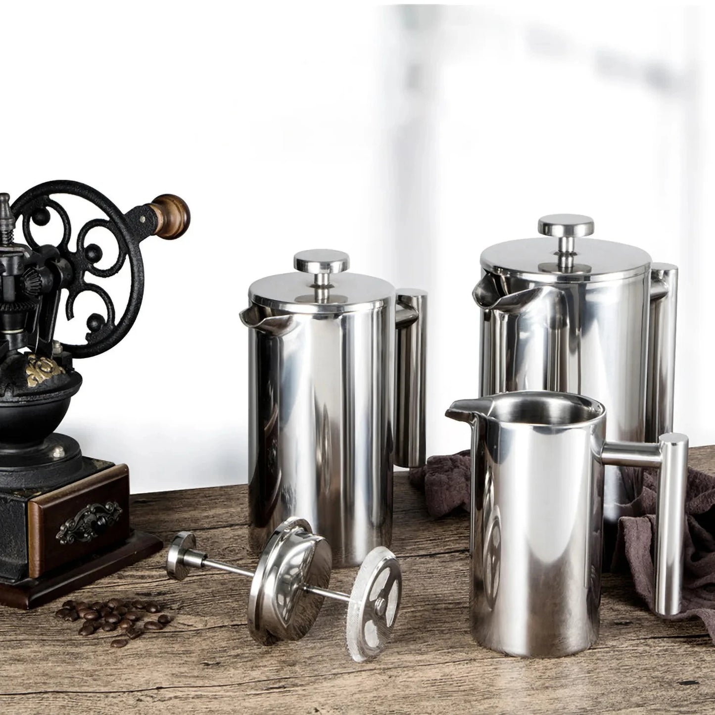 Cafetière à Piston en Acier Inoxydable