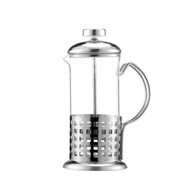 Cafetière à piston à motif verre et inox 350ml