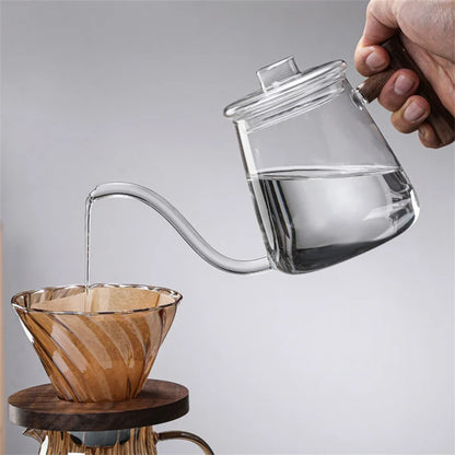 Bouilloire col de cygne en verre