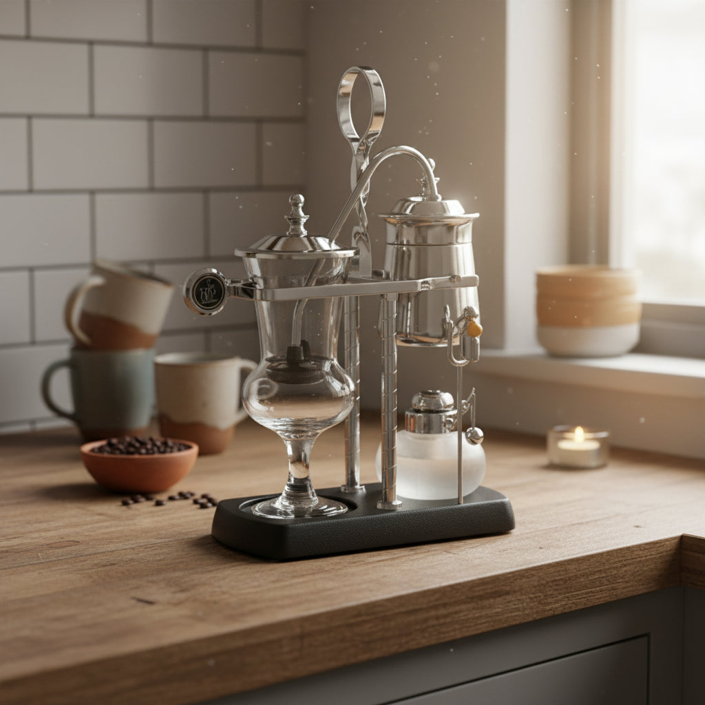 Cafetière à siphon à balancier Royal – Extraction douce et spectacle visuel