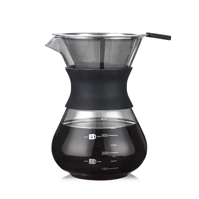 Cafetière filtre manuelle en verre – 200/400ml