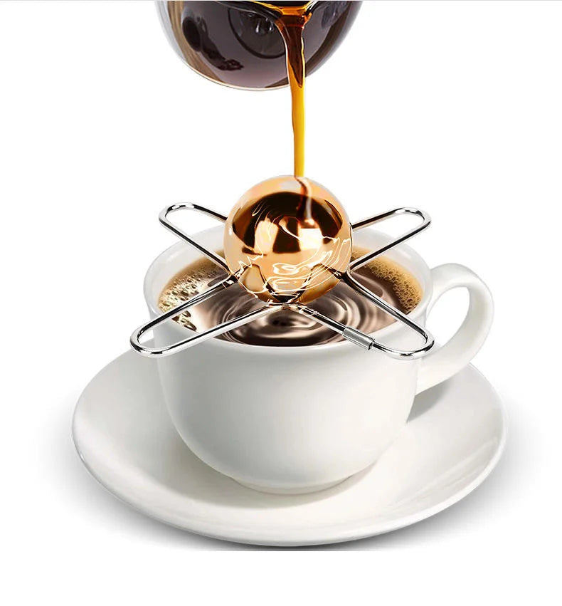 Sphère refroidissante pour café espresso – acier inoxydable réutilisable 3 ou 4 branches