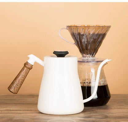 Bouilloire col de cygne en acier inoxydable 850 ml avec thermostat