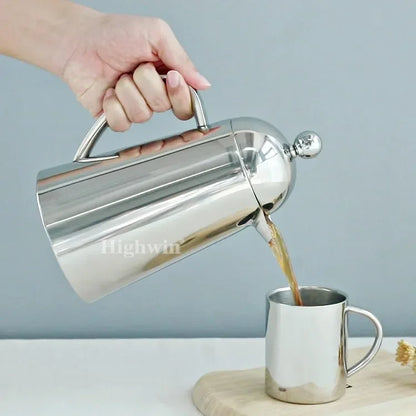 Cafetière à piston en inox