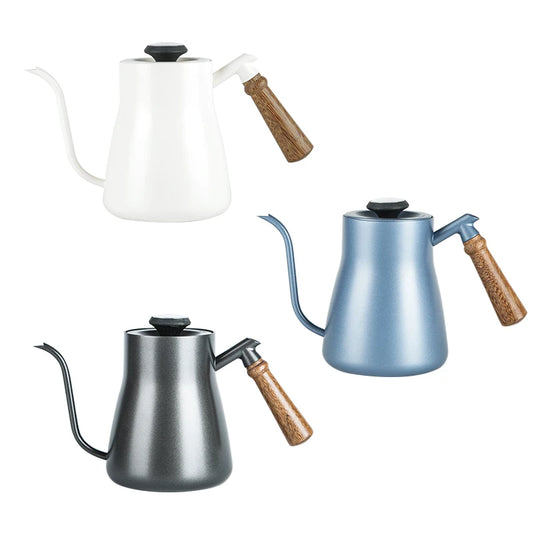 Bouilloire col de cygne en acier inoxydable 850 ml avec thermostat