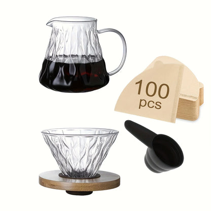 Cafetière filtre en verre avec porte-filtre – 500 ml